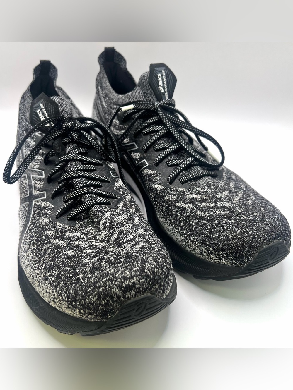 Asics - Gel Kayano‎ 29- Black/White Marled Knit Running Shoes- Size:13- Men’s